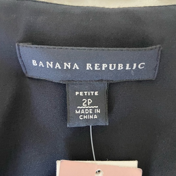 Banana Republic black silk waist tie mini dress - Picture 5 of 7